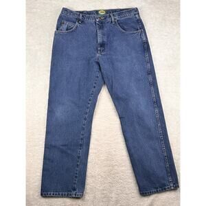 Cabela's Jeans Men’s Sz 36x30 Blue Dark Wash Straight Leg Rugged Outdoors Work